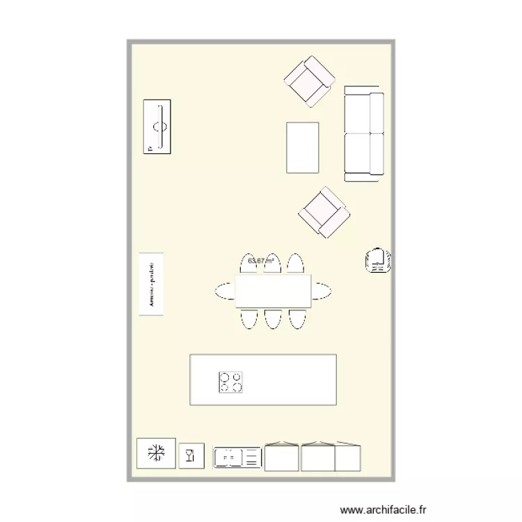 salle de séjour. Plan de salle de séjour. Plan de