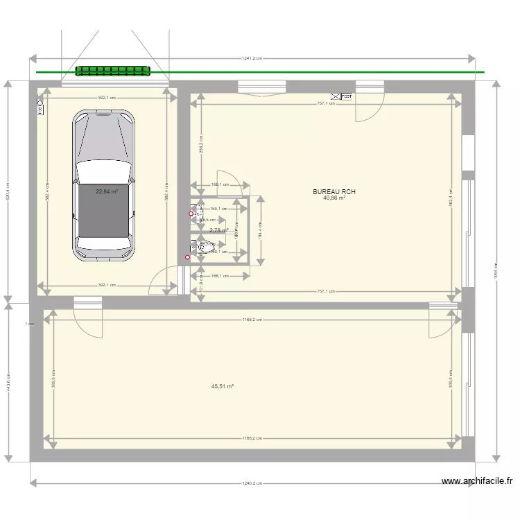 rch 25 bis  bureau PROJET . Plan de 