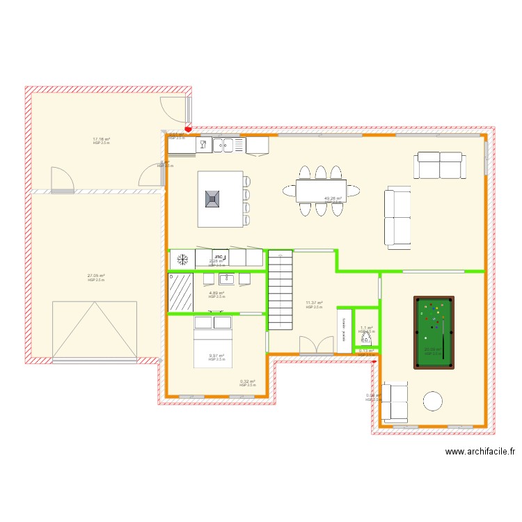 maison rdc 1. Plan de 0 pièce et 0 m2