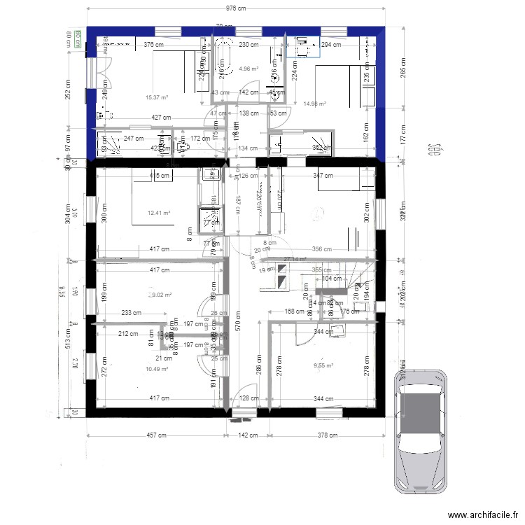 Valloire bas bis 2. Plan de 8 pièces et 104 m2