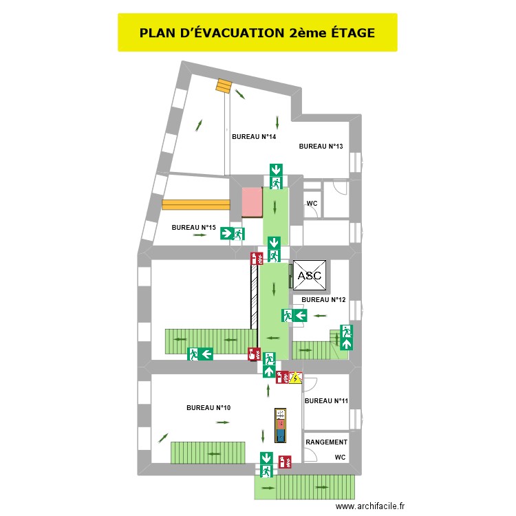 BUREAU CCPN 2 ETAGE EVACUT. Plan de 0 pièce et 0 m2