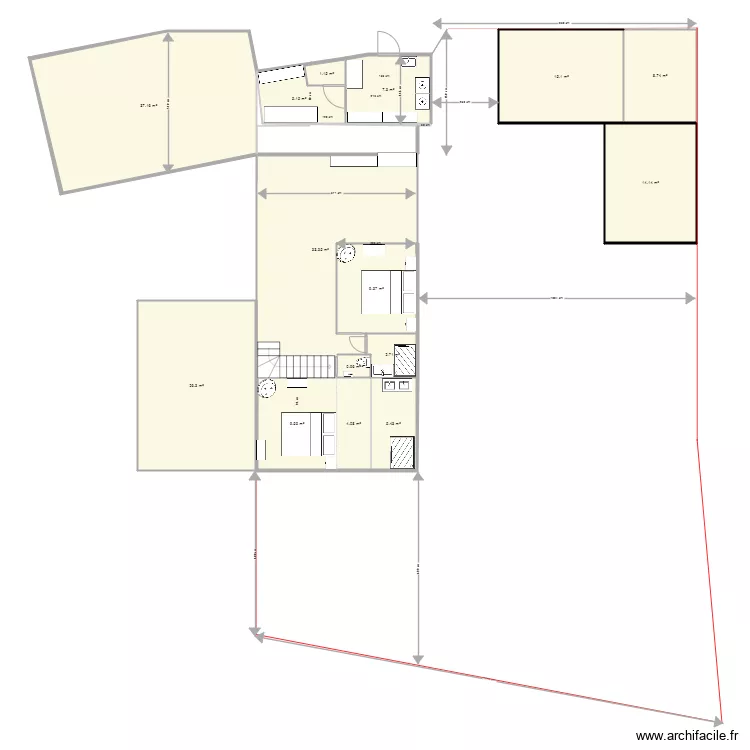 Maison Trezien Plan Jegado 3 avec terrain. Plan de 