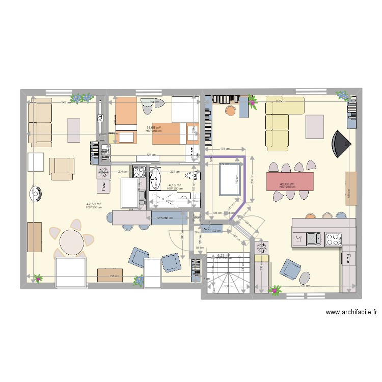 favoris3. Plan de 5 pièces et 114 m2