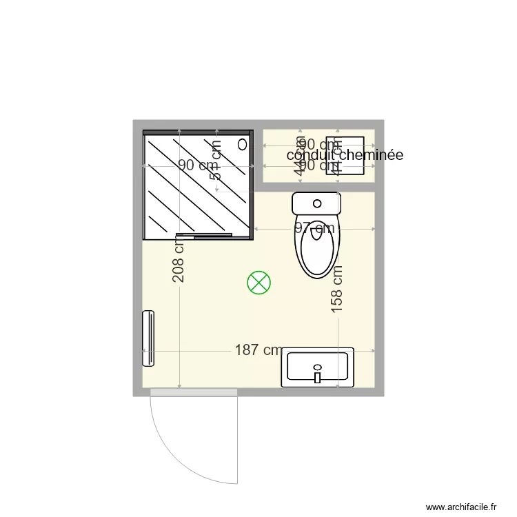 salle de douche 1er étage GF. Plan de salle de douche 1er étage GF. Plan de