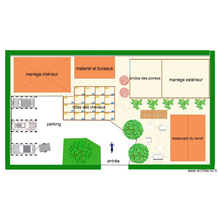 ranch de Léon. Plan de 1 pièce et 592 m2