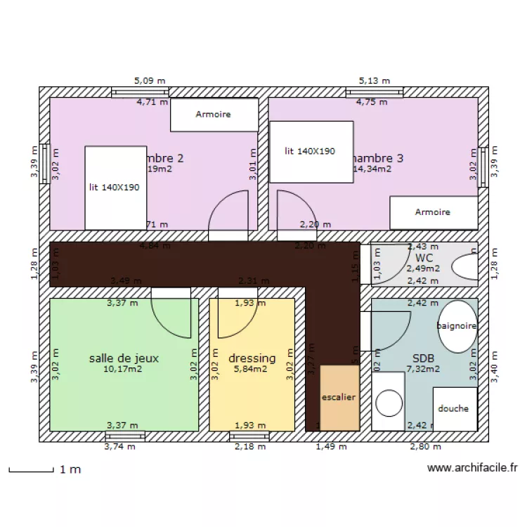 projet maison étage. Plan de projet maison étage. Plan de