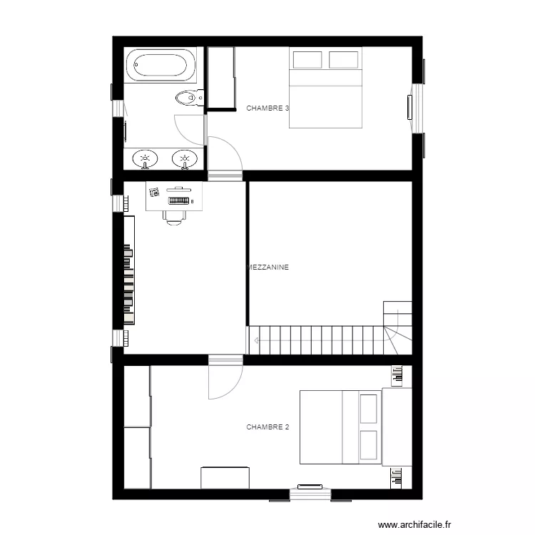 chambre sdb. Plan de chambre sdb. Plan de