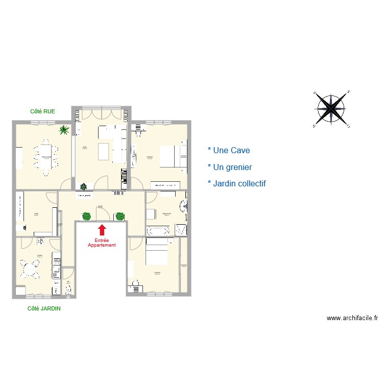 BLOSSE. Plan de 0 pièce et 0 m2