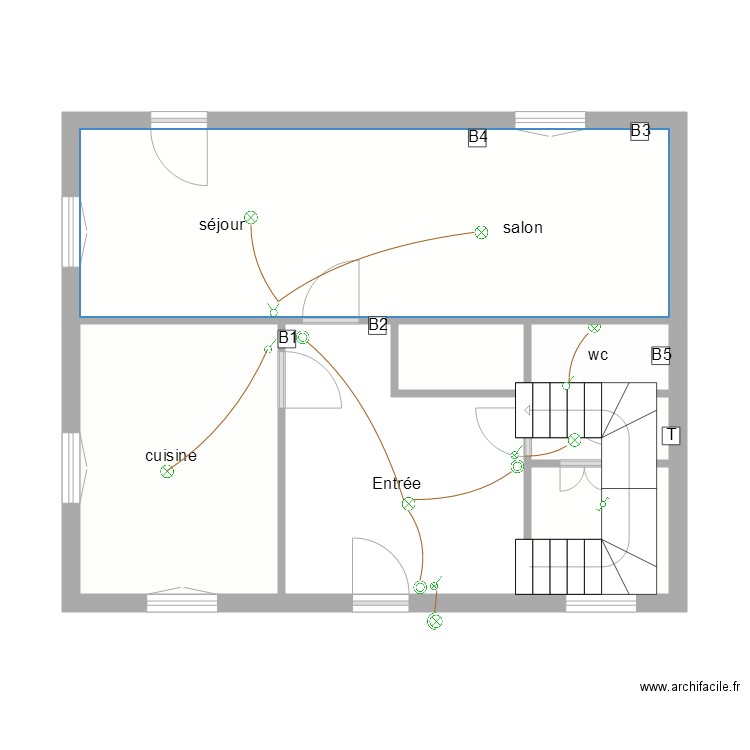 logement 4 RdC Eclairage. Plan de 0 pièce et 0 m2