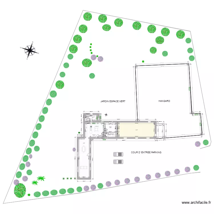 cuisine buanderie. Plan de 