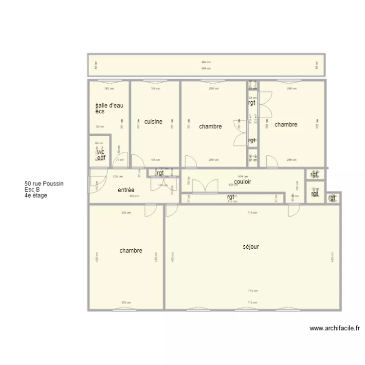 croquis 50 Poussin . Plan de 