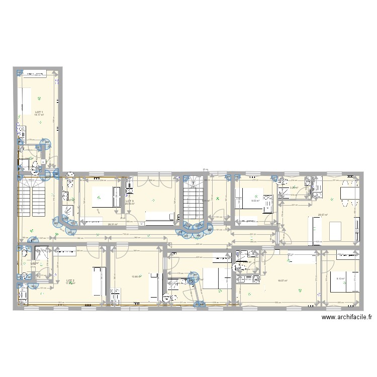 DEBUT PS plan 1er étage. Plan de 0 pièce et 0 m2