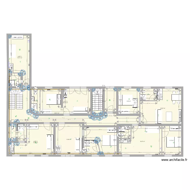 DEBUT PS plan 1er &eacute;tage. Plan de 