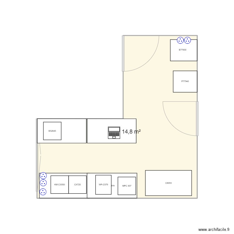 LAB BLUEMEGA V3. Plan de 1 pièce et 15 m2