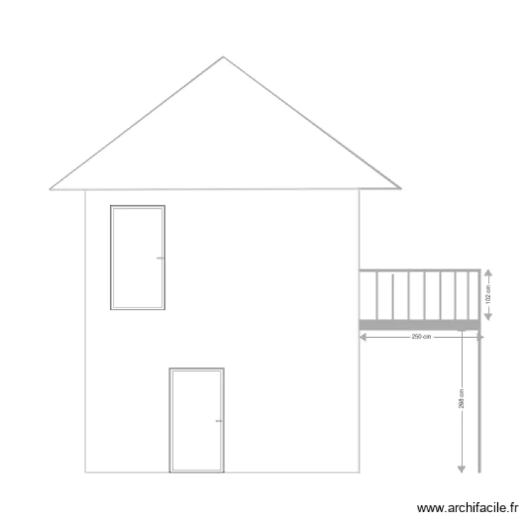 Projet Comoretto      Atelier Pignon Ouest       Apres Modification. Plan de 