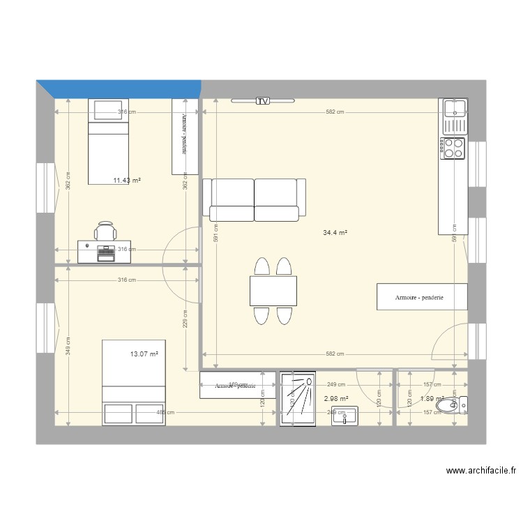 3ème étage gauche Rep APRES. Plan de 0 pièce et 0 m2