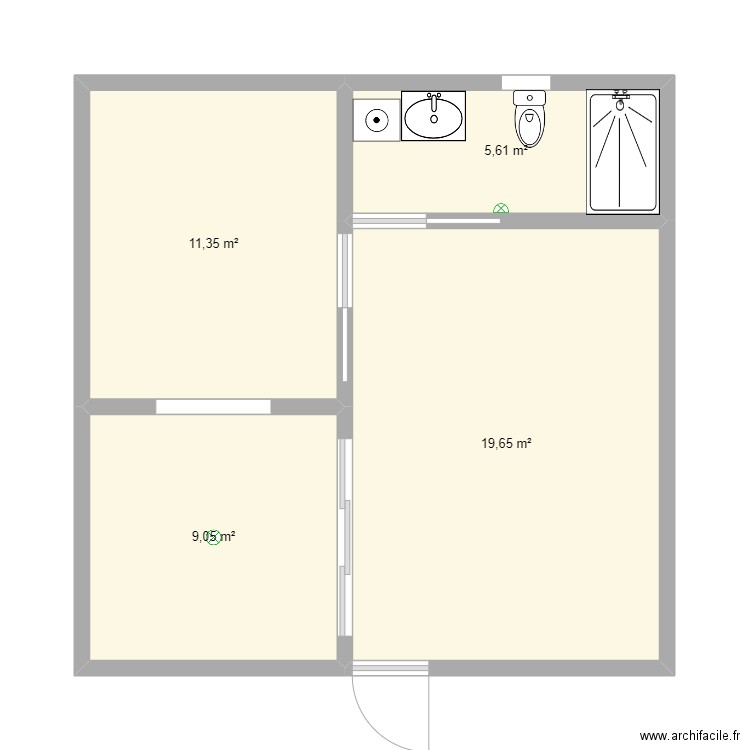 PRIVILEGE CD Maison 2 et 3. Plan de 4 pièces et 46 m2