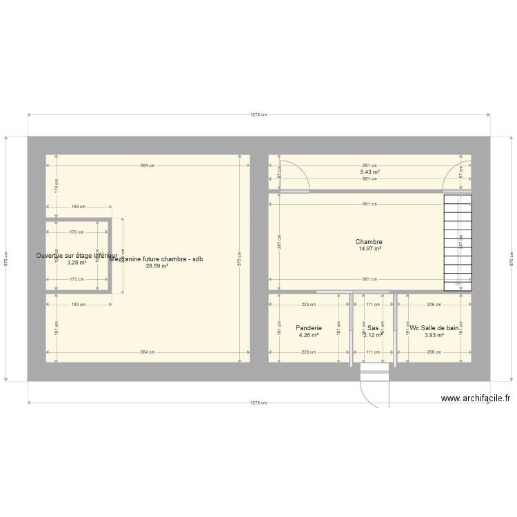 2eme étage double logement. Plan de 0 pièce et 0 m2