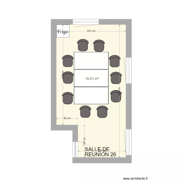 Salle de r&eacute;union 26. Plan de 