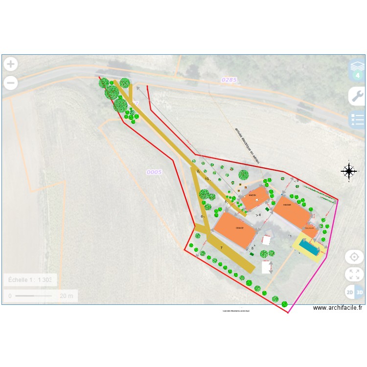 PLAN DE MASSE PROJET FUTUR. Plan de 0 pièce et 0 m2