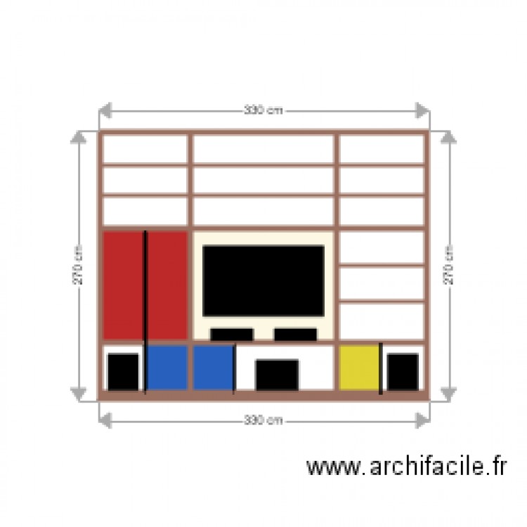 meuble TV. Plan de 0 pièce et 0 m2