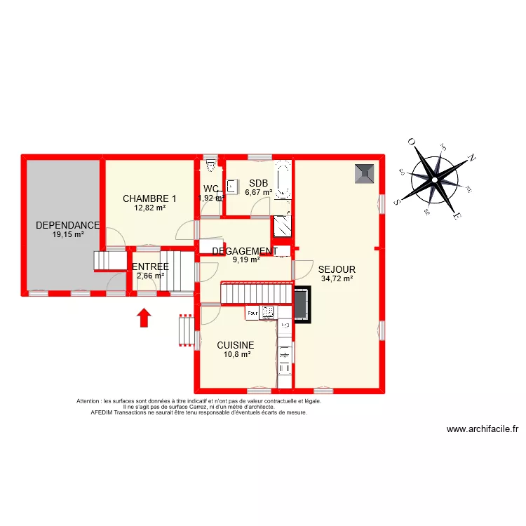 BI 12093 RDC. Plan de 