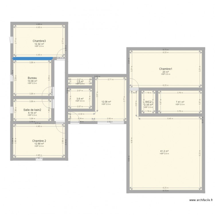 Maison H. Plan de 0 pièce et 0 m2