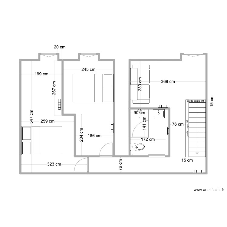CULIN PLAN APPART. Plan de 0 pièce et 0 m2