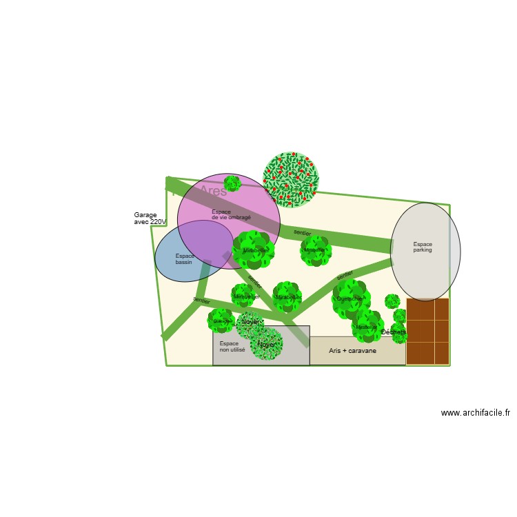  Verger projet avec Emilie 05. Plan de 1 pièce et 16 m2