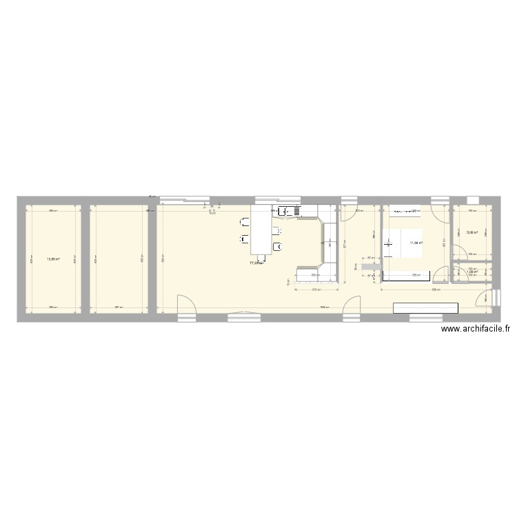 Les Rairies V2. Plan de 5 pièces et 110 m2