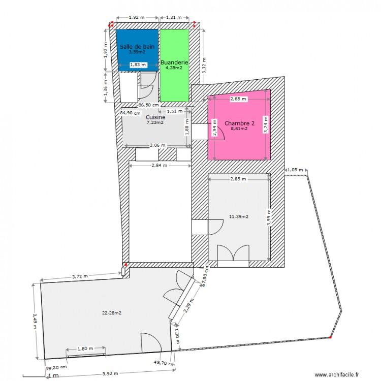 Projetcalculsurface. Plan de 0 pièce et 0 m2