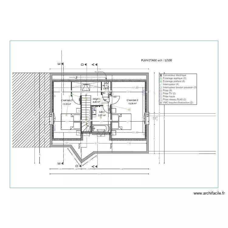 BILLOT ETAGE. Plan de 