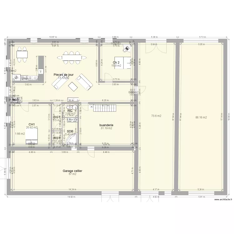 michon rdc habitable v9 sans sub. Plan de 