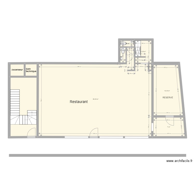 RDC POSTE 13 2022. Plan de 8 pièces et 150 m2