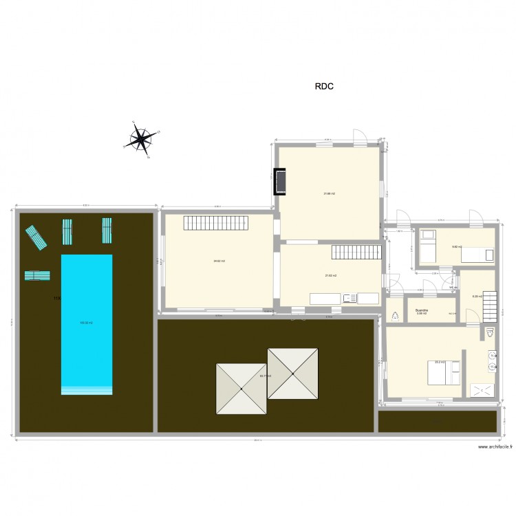 talmont RDC 1 et ext V2. Plan de 0 pièce et 0 m2