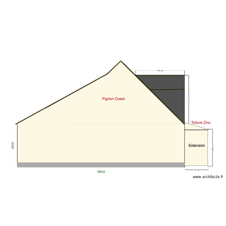 Pignon Ouest 2. Plan de 0 pièce et 0 m2