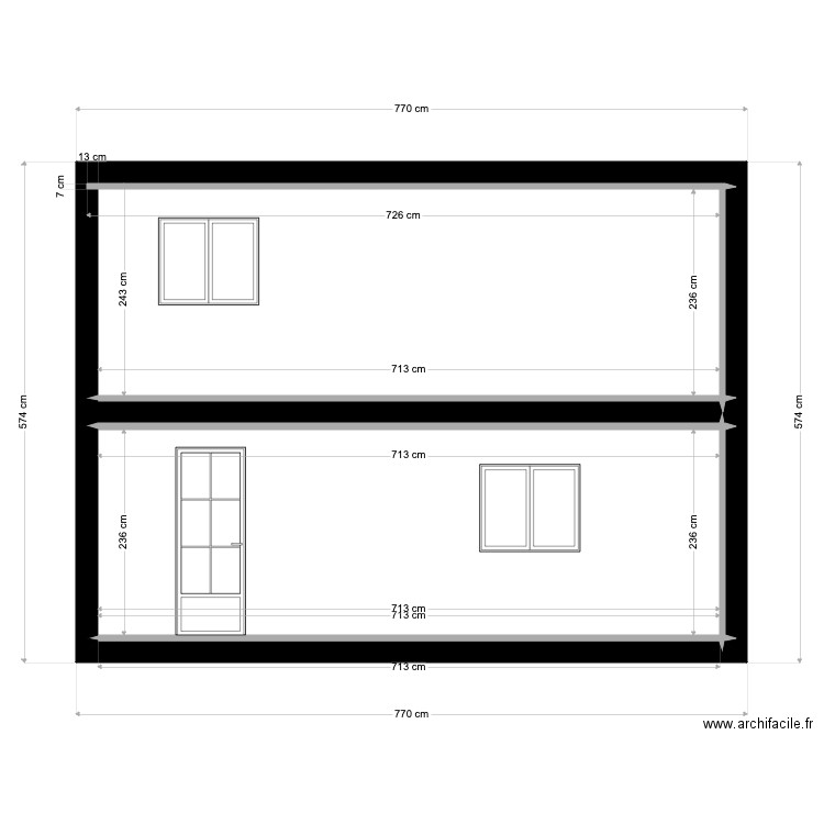 Coupe facade 3 Clara. Plan de 0 pièce et 0 m2