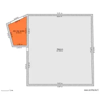 Abri de jardin (vue en plan)