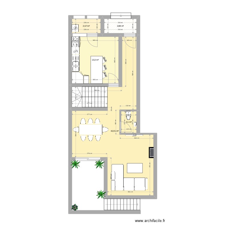 Maria de la Salud . Plan de 5 pièces et 63 m2