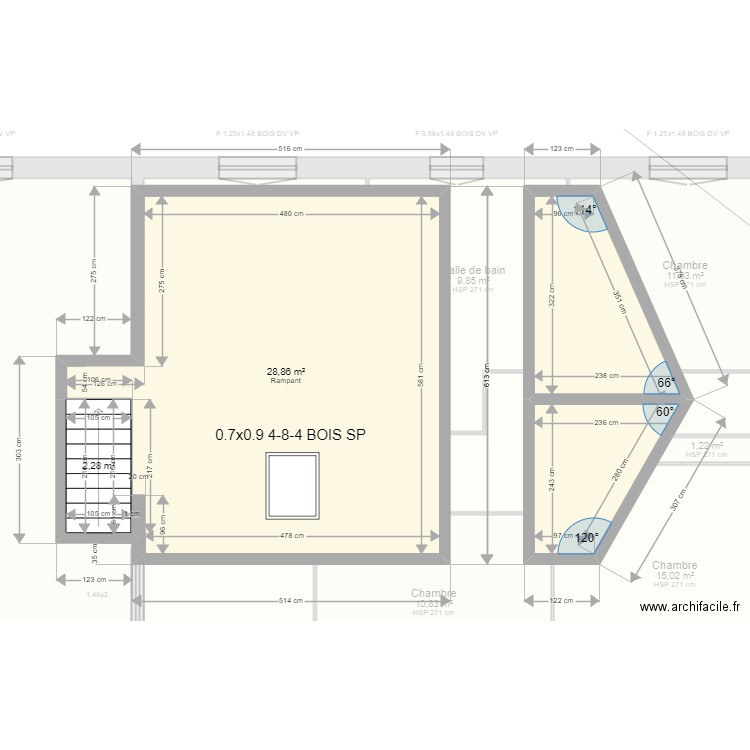 ML23018782. Plan de 15 pièces et 182 m2