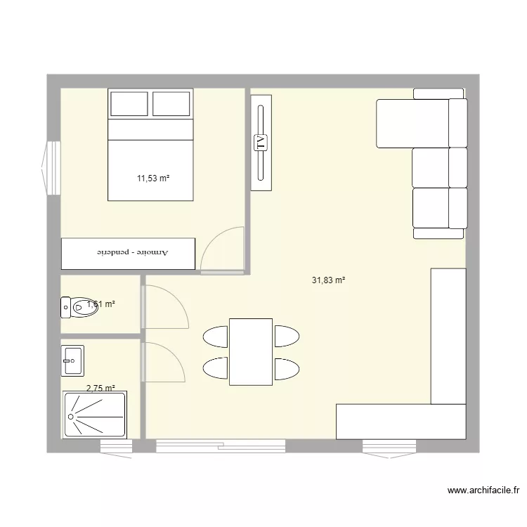 Maison 3bis Gouteyron. Plan de 