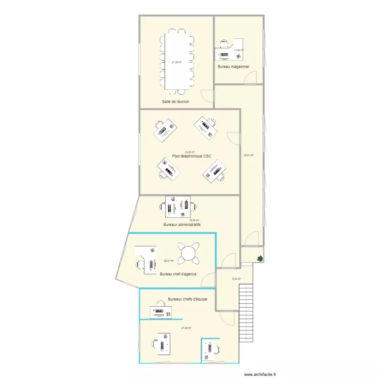 hallennes V1 RDC. Plan de 