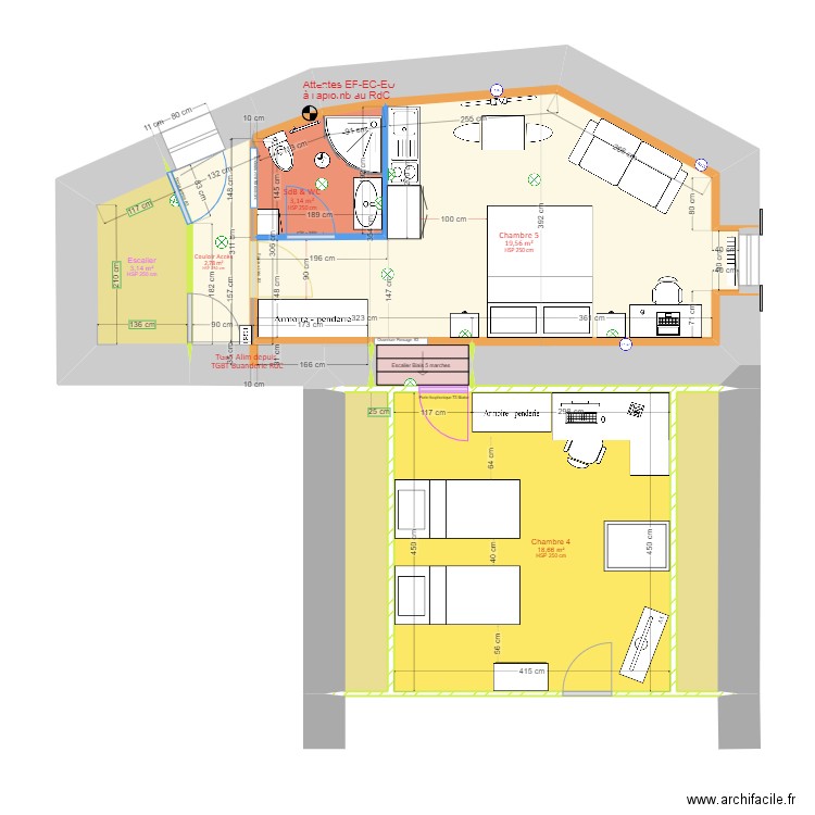 MarSylTour3étageStudioMeubléV4bis. Plan de 11 pièces et 53 m2