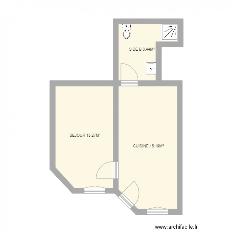 THIBAU APT1 13 CYPRIEN. Plan de 0 pièce et 0 m2