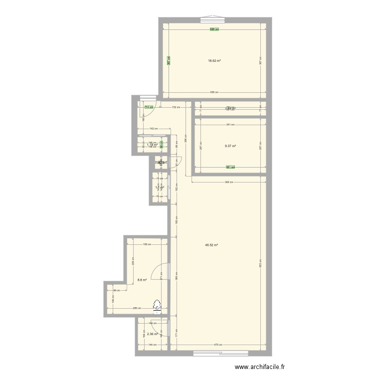 apartement. Plan de 0 pièce et 0 m2