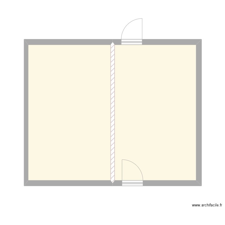 PATILLON. Plan de 2 pièces et 33 m2