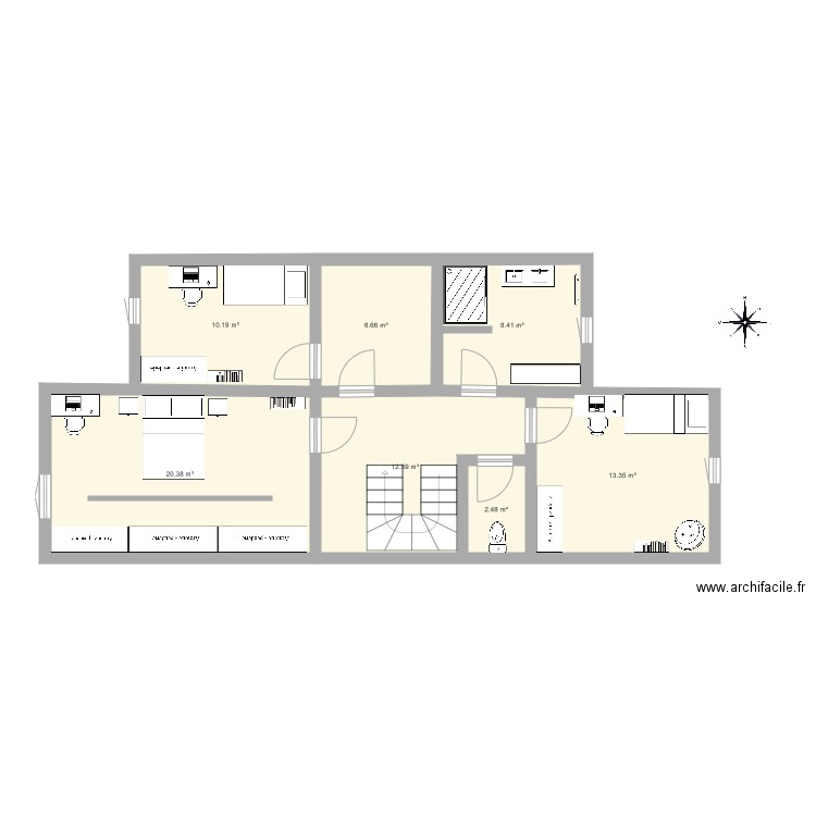 Maison Miserieux etage. Plan de 0 pièce et 0 m2