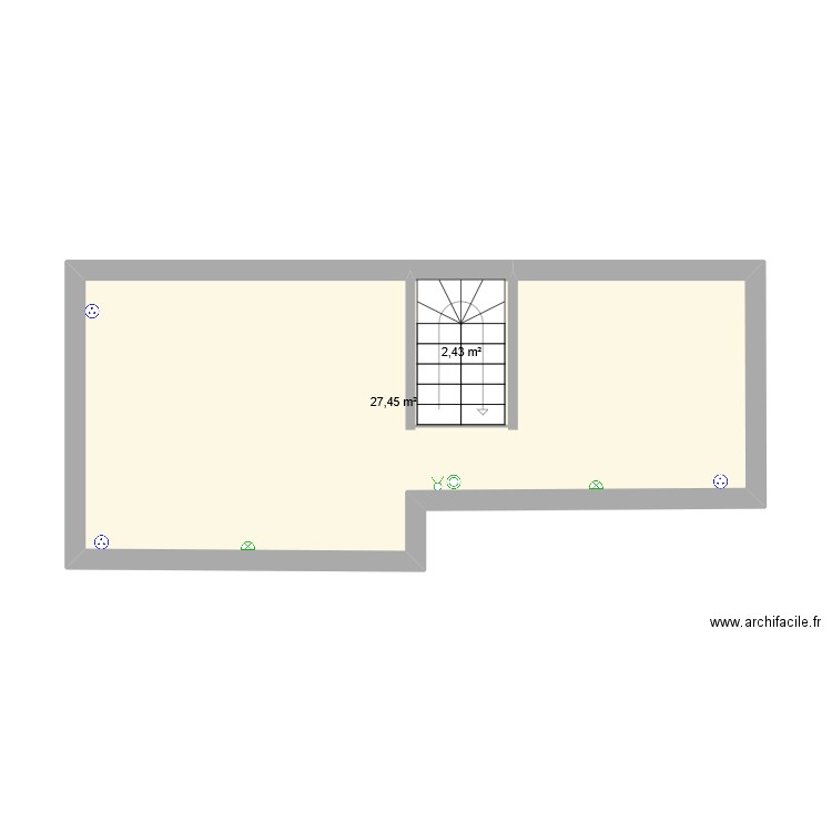 M. Vinches - portels. Plan de 5 pièces et 85 m2