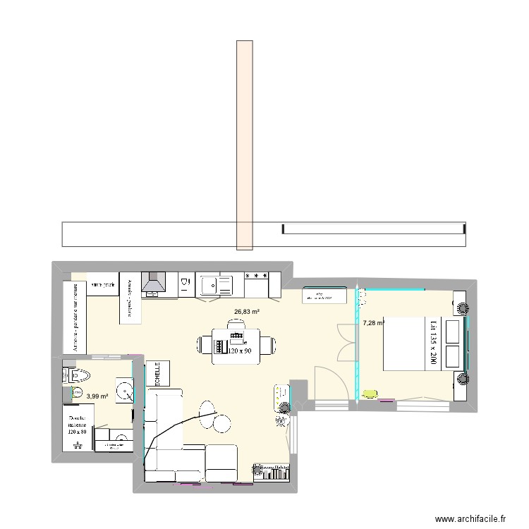 Appart Sevilla V7 RDC. Plan de 0 pièce et 0 m2