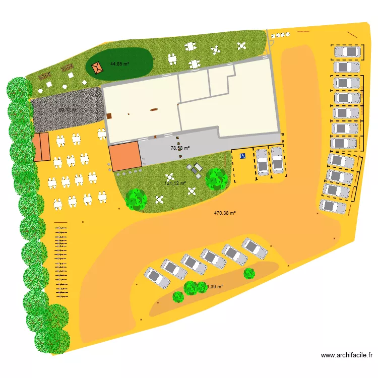 GENERAL ACTUEL. Plan de 3  et 243 m²